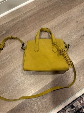 Light green  Suede Top-Handle Crossbody Bag - Unbranded